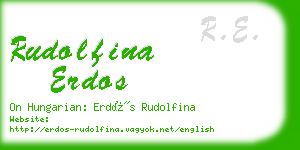 rudolfina erdos business card